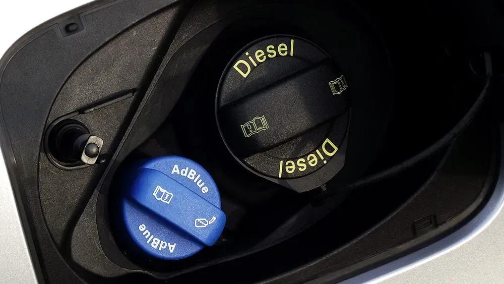 AdBlue and diesel filler caps